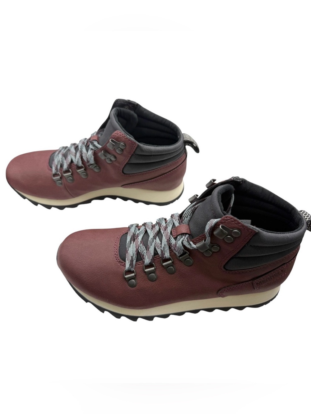 Merrell Leather Hiking Boots Women’s 8 Burgundy LaceUp Ankle Outdoor J003772 New - Picture 7 of 8